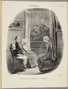 Und zu sagen, dass heute St. Médard ist! von Honoré Daumier