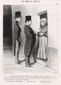 Und während er so zu seiner Wagentür sprach, erklärte er... von Honoré Daumier