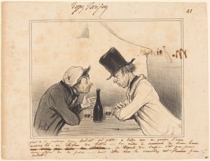 Sie müssen vorsichtig sein, Vater Balivot, Ihre Kleine ist sechzehn Jahre alt... von Honoré Daumier