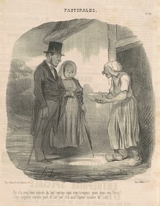 Humanitäre Schriftstellerin, die sich dem Mann widmet... von Honoré Daumier