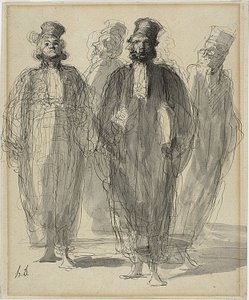 Vier Anwälte von Honoré Daumier