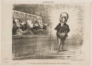 Es ist noch nicht Ihre Zeit, uns zu ersetzen. von Honoré Daumier