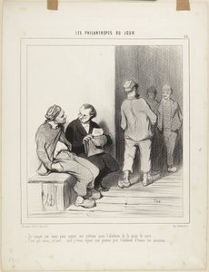 Ich zähle auf Sie, um zu unterschreiben..., Nummer 33 aus der Serie Die Philanthropen des Tages von Honoré Daumier