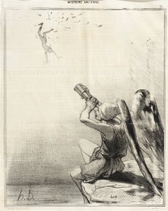 Der Sturz des Ikarus von Honoré Daumier