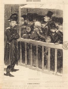 Die Warteschlange am Theater von Honoré Daumier