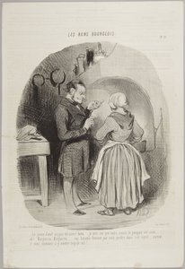 Das Eigelb wurde nicht ausreichend geschlagen..., Nummer 9 aus der Serie Les Bons Bourgeois aus Le Charivari