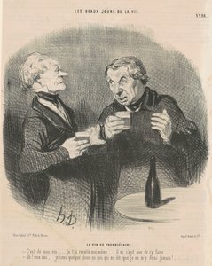 Der Wein des Eigentümers von Honoré Daumier