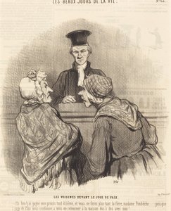 Die Nachbarn vor dem Friedensrichter von Honoré Daumier