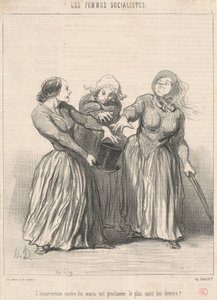 Der Aufstand gegen die Ehemänner ... von Honoré Daumier