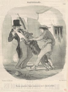 Neuer Besitzer macht Bekanntschaft mit dem Hund ...