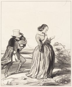 Saperlotte!... wie ich mir wünsche... dass meine Frau fertig ist... von Honoré Daumier
