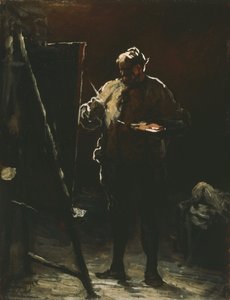Der Maler an seiner Staffelei von Honoré Daumier