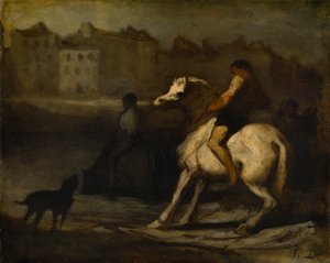 Der Wasserplatz, Ufer der Seine, ca. 1855 von Honoré Daumier