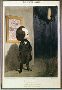 Das Scheitern von Victor Hugos „Les Burgraves“ (1802 - 1885) im Jahr 1843. Karikatur von Honoré Daumier (1808 - 1879). Paris, Victor-Hugo-Museum. von Honoré Daumier