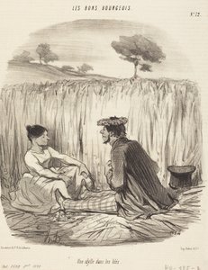 Eine Idylle im Weizenfeld von Honoré Daumier