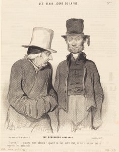 Eine angenehme Begegnung von Honoré Daumier