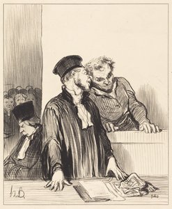 Voila das öffentliche Ministerium, das Ihnen unangenehme Dinge sagt... von Honoré Daumier
