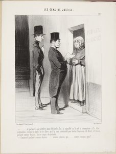 ...und so zu ihr an der Kutschentür sprechend erklärte... von Honoré Daumier