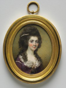 Porträt einer Frau, genannt Mrs. Close, 1786 von Horace Hone