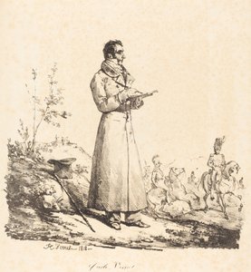 Carle Vernet, Ganzfigur von Emile Jean Horace Vernet