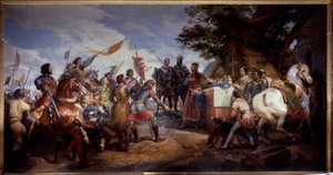 Französisch-Englischer Krieg (1202-1214): Die Schlacht von Bouvines am 27.07.1214 von Emile Jean Horace Vernet