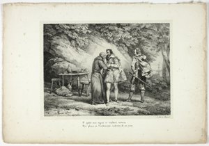 Er verlässt mit Bedauern diesen tugendhaften Greis... von Horace Vernet