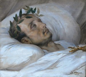 Napoleon auf seinem Sterbebett, 5. Mai 1821, 1821 von Emile Jean Horace Vernet