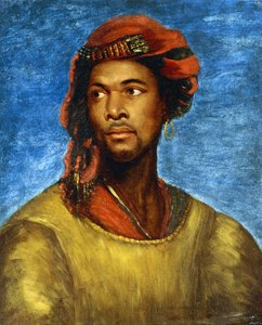 Porträt eines Mohrs mit rotem Turban von Emile Jean Horace Vernet
