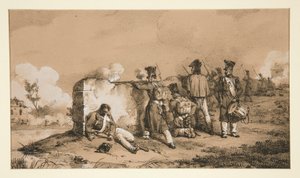 Soldaten in Schützenlinie
