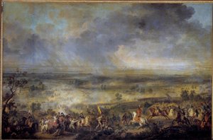 Die Schlacht von Marengo am 14.06.1800 Sie entstand während des Krieges der Zweiten Koalition (1798-1800) als Teil einer Koalition europäischer Länder, um das revolutionäre Frankreich einzudämmen und die Monarchie wiederherzustellen. Gemälde von Emile gena von Emile Jean Horace Vernet