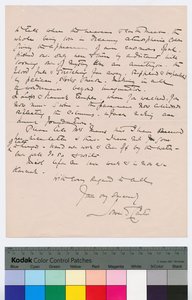 Seite 2 eines Briefes von Howard Carter an Kingsmill Marrs, 25. Oktober 1908 (Feder & Tinte auf Papier)