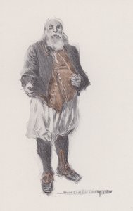 Illustration für Evangeline, A Tale of Arcadie, von Henry Wadsworth Longfellow von Howard Chandler (after) Christy