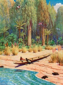 Illustration für Robinson Crusoe von Howard Davie