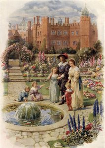 König Karl I. und Königin Henrietta in Hampton Court