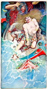 Das Angeln von Thor und Hymir, aus Volkslegenden des Meeres, Harpers Magazine, 1902