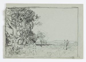 Ohne Titel (Baum mit Haus)