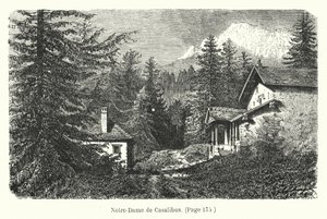 Illustration für Les Deux Robinsons de la Grande-Chartreuse (Gravur) von Hubert Clerget
