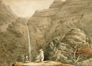 Besuch des Wasserfalls bei Dol-y-Melynen, in der Nähe von Dolgelly, Wales von Hubert Cornish