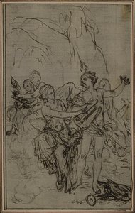 Studie: Vignette-Frontispiz für Lucains "La Pharsale" von Hubert Francois Gravelot