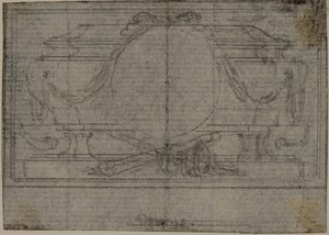Studie für En Tête Vignette in Tacitus "Tibère, ou Les Six Premiers Livres des Annales", Buch IV von Hubert Francois Gravelot