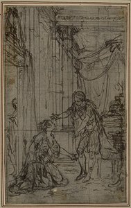 Studie für Lucains "La Pharsale", Gesang X von Hubert Francois Gravelot