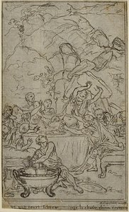 Studie für eine Illustration in Tacitus "Tibère, ou Les Six Premiers Livres des Annales", Buch IV, Band 2, 2. Studie