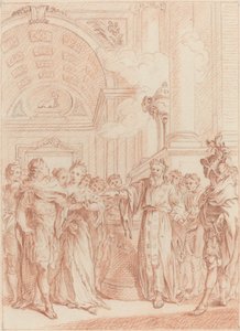 Zittere unglücklicher König, deine Herrschaft ist vorbei von Hubert Francois Gravelot