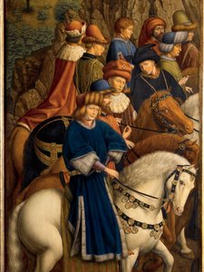 (Detail) der gerechten Richter, unteres linkes Panel des Genter Altars