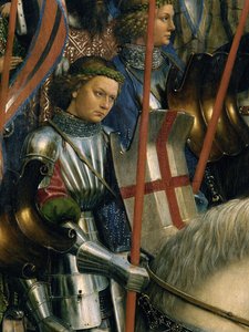(Detail) von St. Georg, von den Rittern Christi, von der linken Seite des Genter Altars