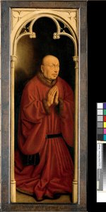 Porträt von Joost Vijdt, Panel von der Außenseite des Genter Altars von Hubert & Jan van (1390 1441) Eyck