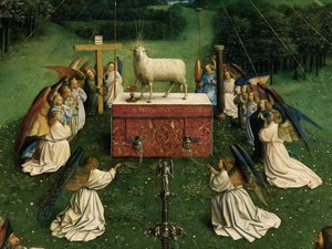 Die Anbetung des mystischen Lammes (Detail) von Hubert & Jan van (1390 1441) Eyck