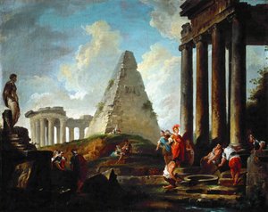 Alexander der Große vor dem Grab von Achilles