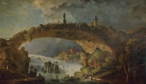 Brücke über die Wasserfälle von Hubert Robert