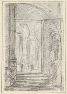 Innenraum eines römischen Palastes von Hubert Robert